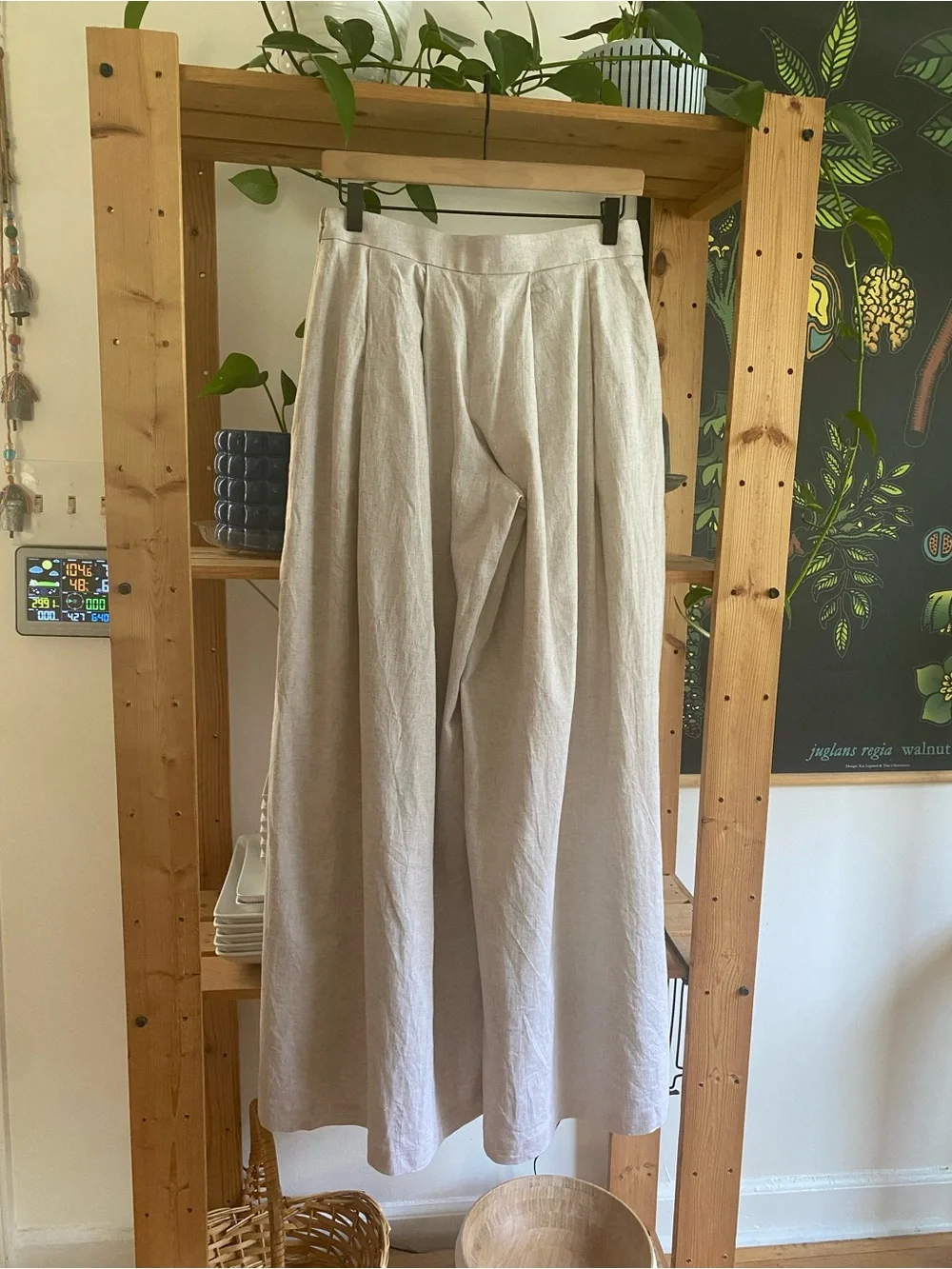 Banana Republic Cream Linen Blend Cropped Bustier Top Palazzo Pants Outfit 4